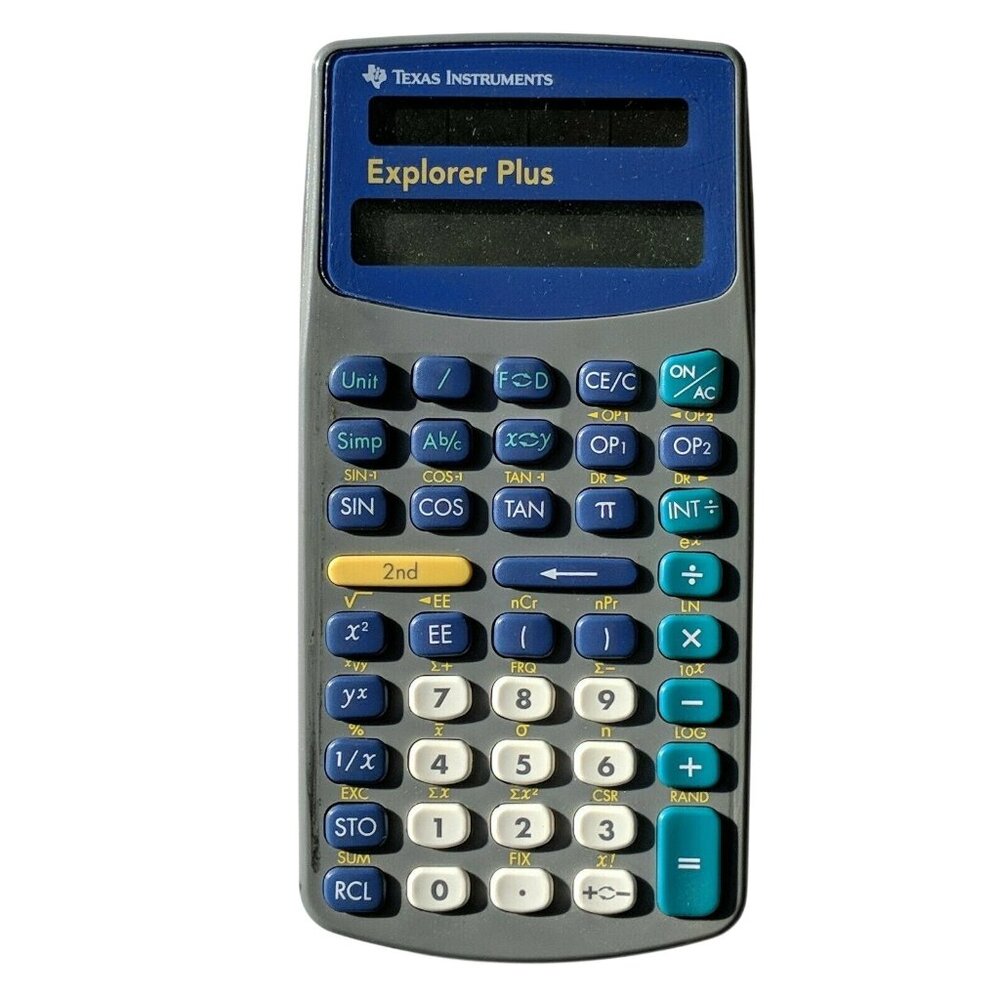 Texas Instruments Explorer Plus Scientific Calculator Gray & Blue A496 - Picture 2 of 6